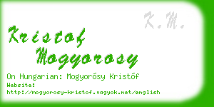 kristof mogyorosy business card